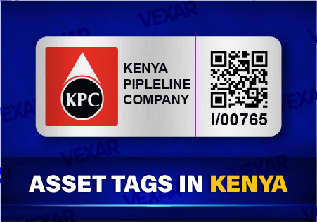 QR Code And Barcode Asset Tags in Kenya. Aluminium Asset tagging Labels for equipment.