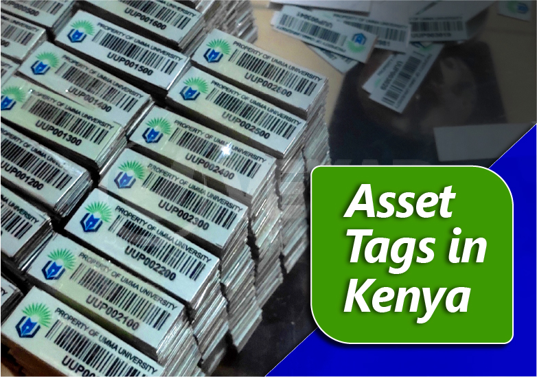 fixed Asset tags for equipment in Kenya. Customized Asset Tags in Kenya